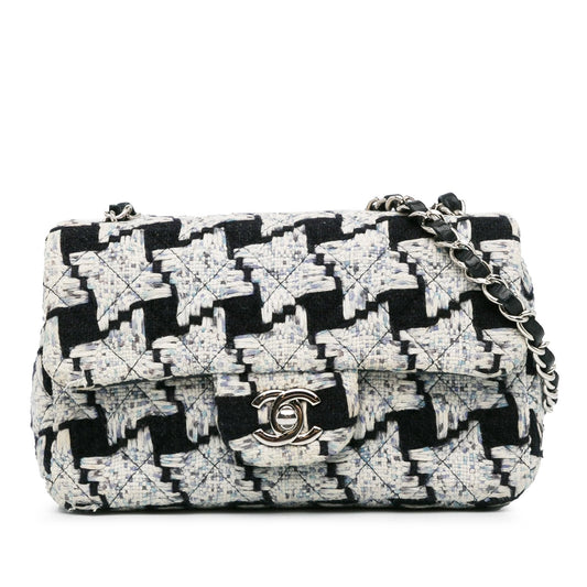 Chanel Mini Rectangular Classic Tweed Flap (SHG-lXzrIX) Crossbody
