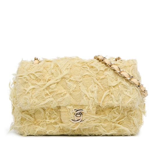 Chanel Mini Rectangular Classic Tweed Single Flap (SHG-tWVx0M) Crossbody