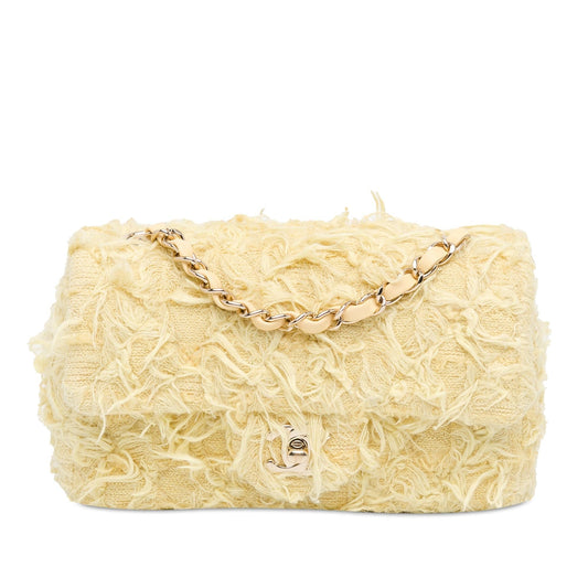 Chanel Mini Rectangular Classic Tweed Single Flap (SHG-jZJQpU) Crossbody