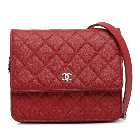 Chanel Mini Square Caviar Wallet on Chain (SHG-xhNJS8) Crossbody