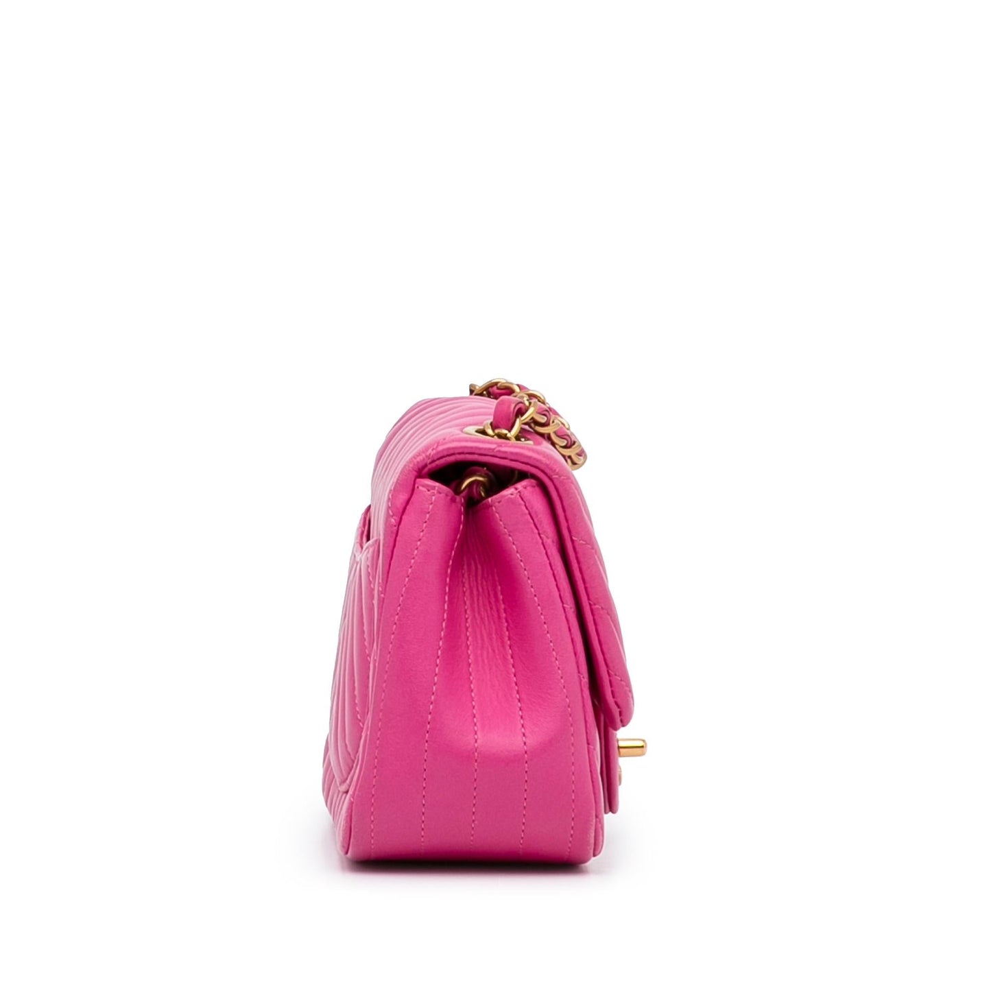 Chanel Mini Square Classic Chevron Lambskin Flap Crossbody