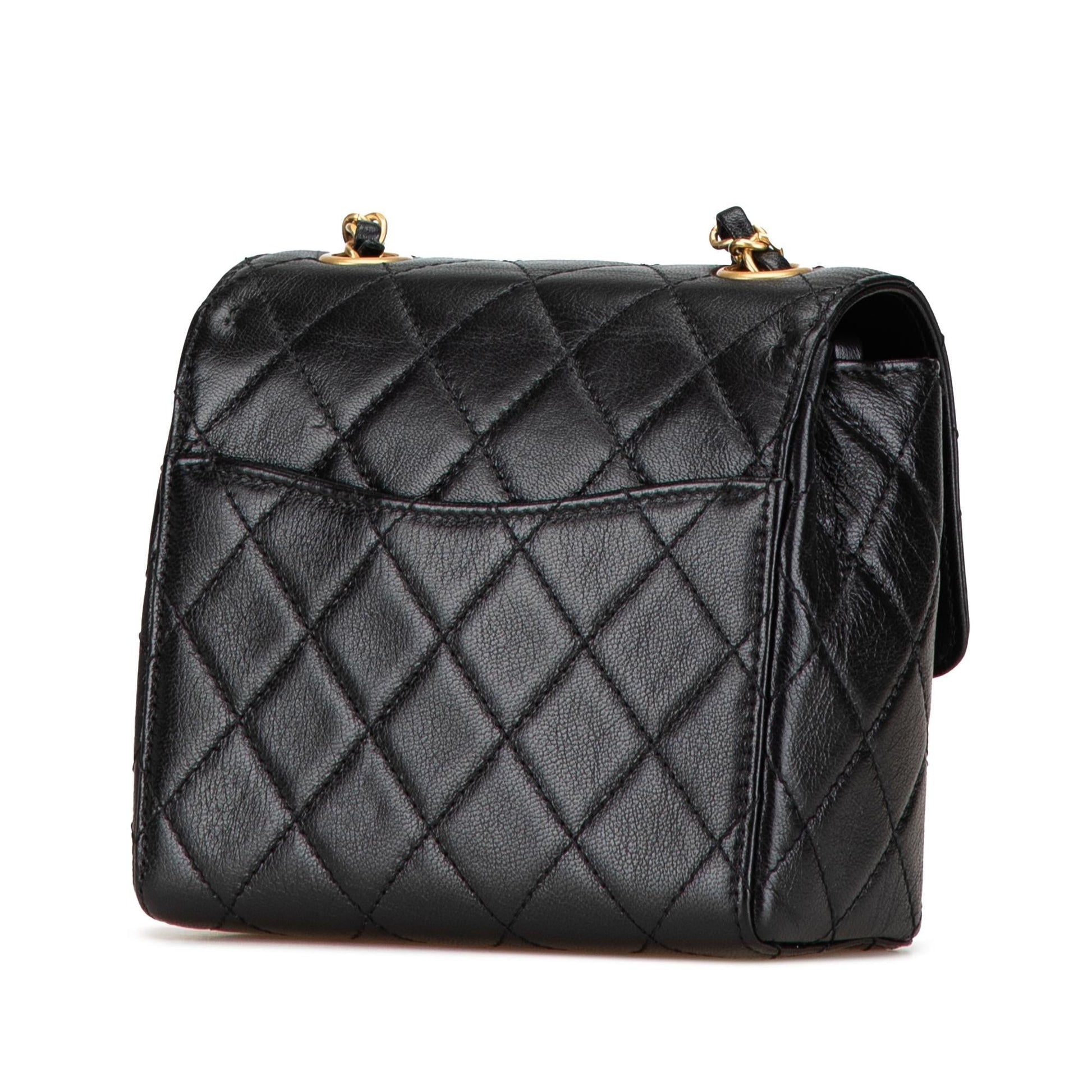 Chanel Mini Square Classic Goatskin Retro Flap Crossbody