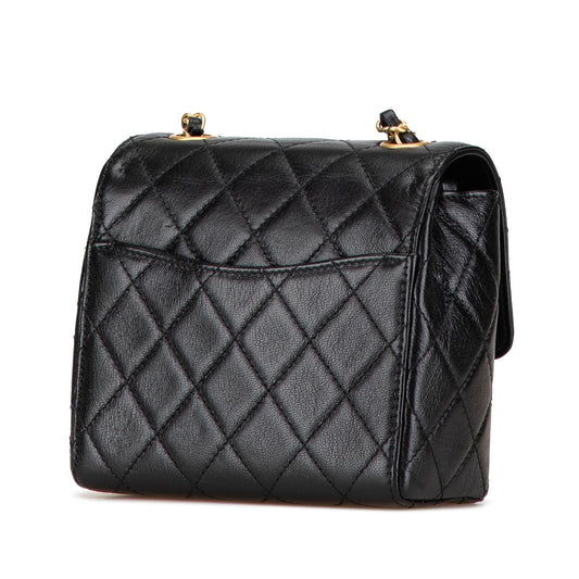 Chanel Mini Square Classic Goatskin Retro Flap Crossbody