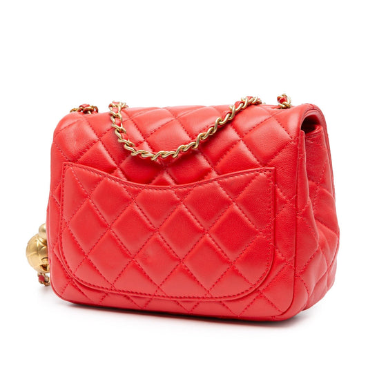 Chanel Mini Square Classic Lambskin Pearl Crush Flap Crossbody