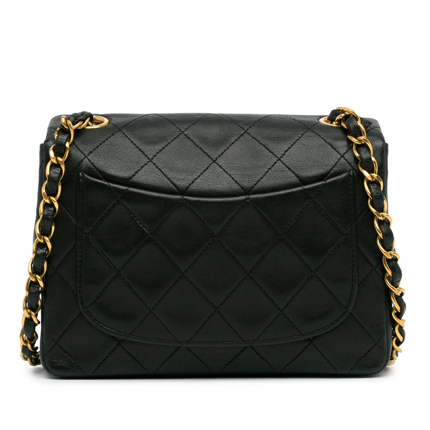Chanel Mini Square Classic Lambskin Single Flap (SHG-vPCdug) Crossbody