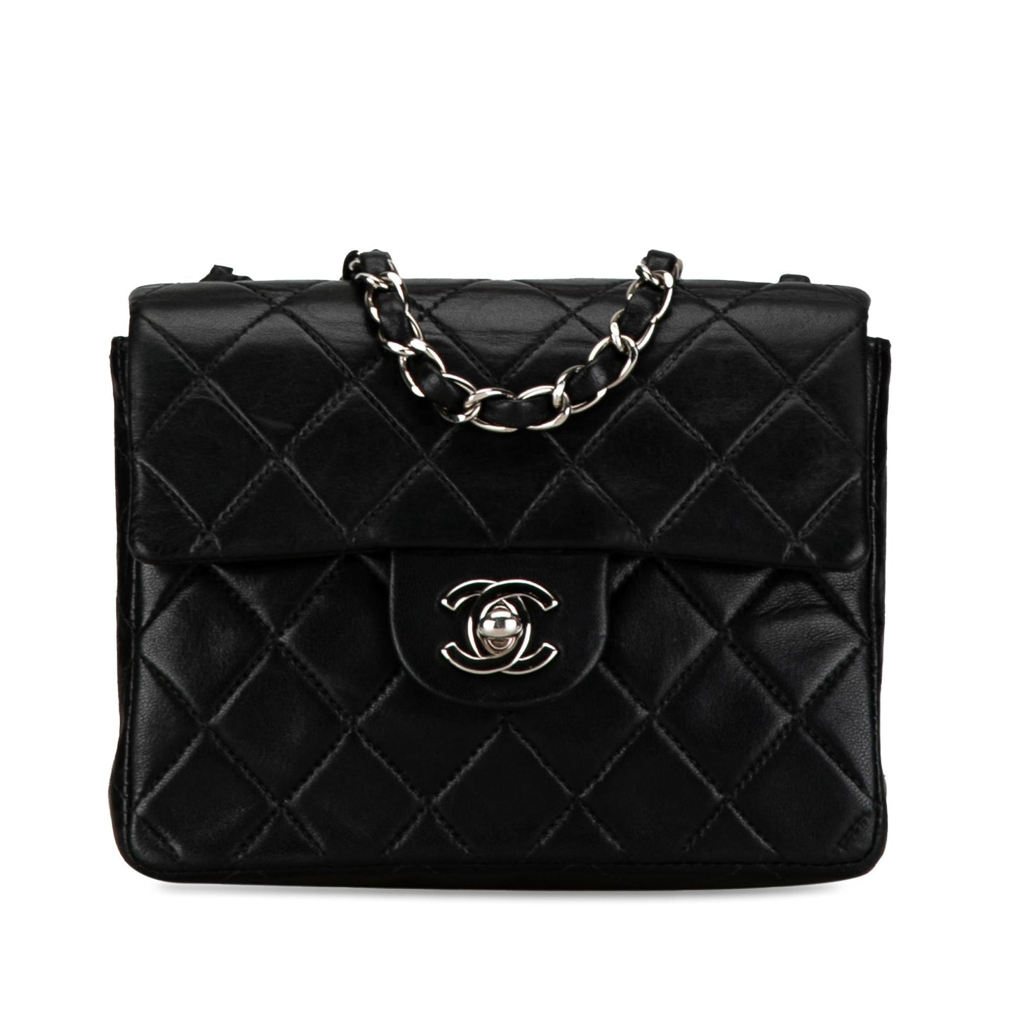 Chanel Mini Square Classic Lambskin Single Flap (SHG-0YbHqE) Crossbody