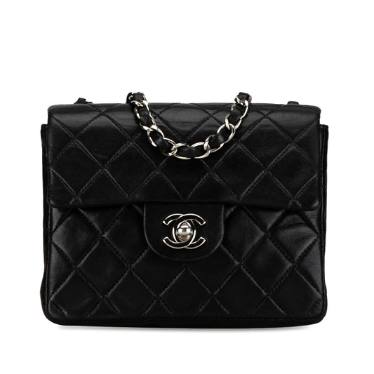 Chanel Mini Square Classic Lambskin Single Flap (SHG-0YbHqE) Crossbody