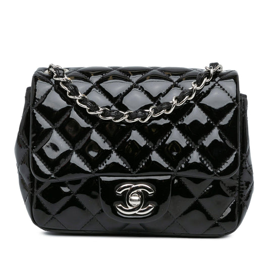 Chanel Mini Square Classic Patent Single Flap (SHG-0hjZ92) Crossbody