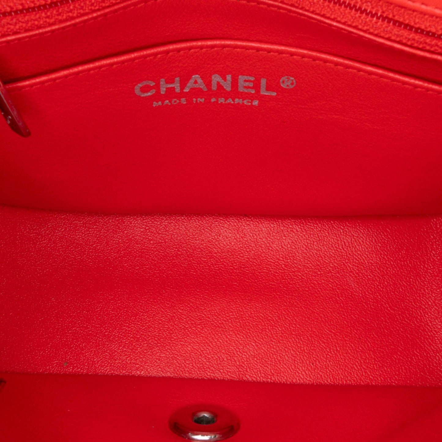 Chanel Mini Square Classic Patent Striped Single Flap