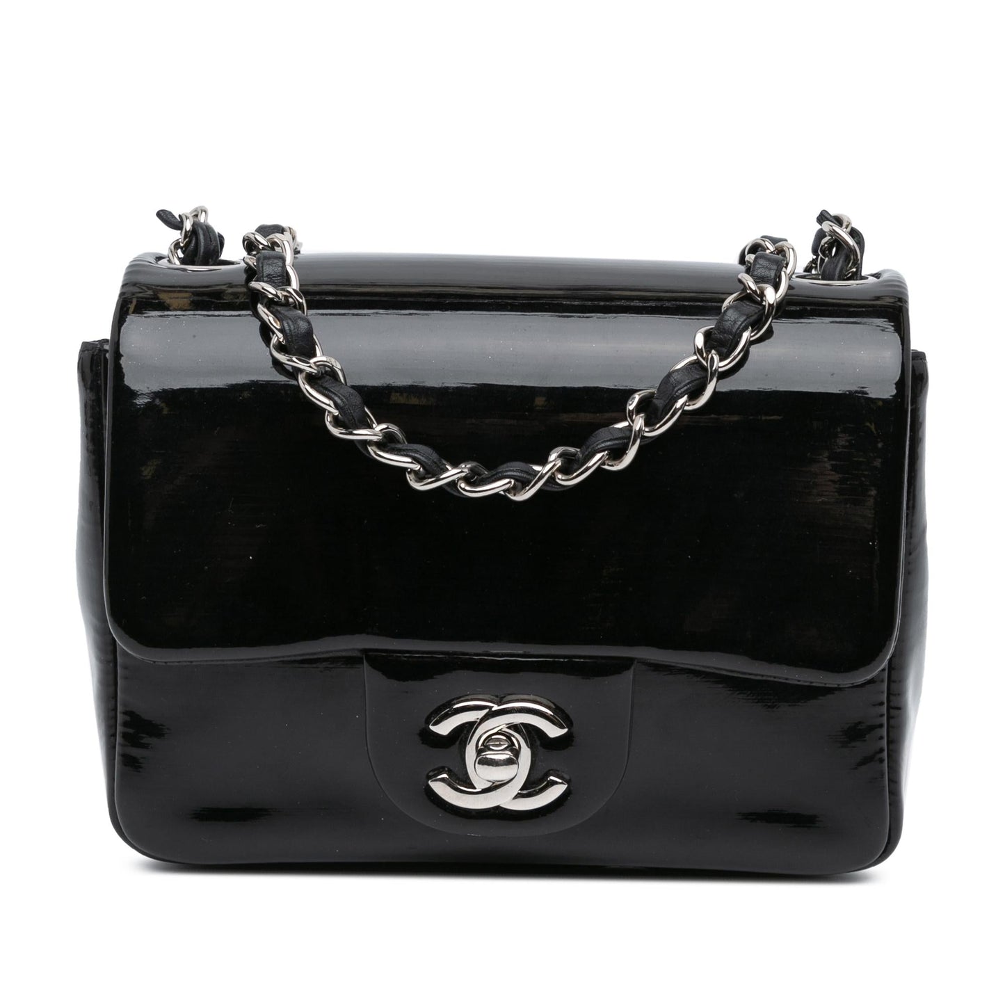 Chanel Mini Square Patent Single Flap Crossbody