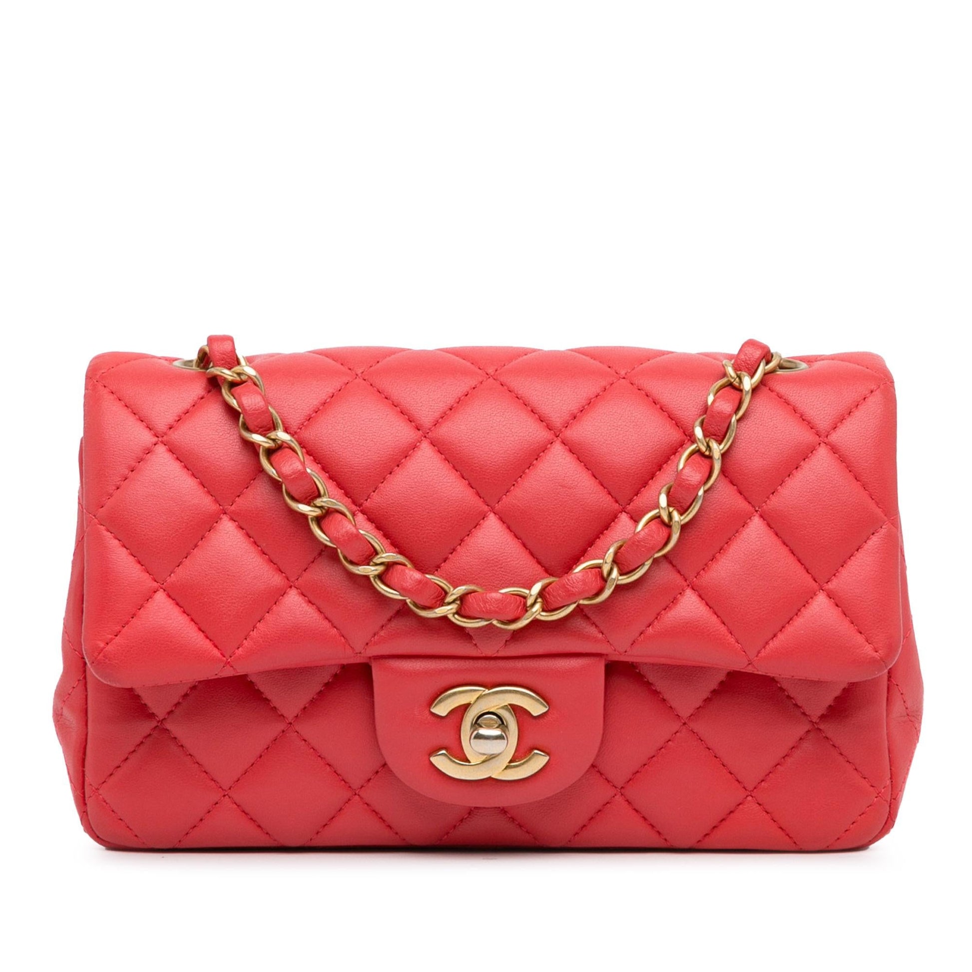 Chanel New Mini Classic Lambskin Single Flap (SHG-7MmbAF) Crossbody