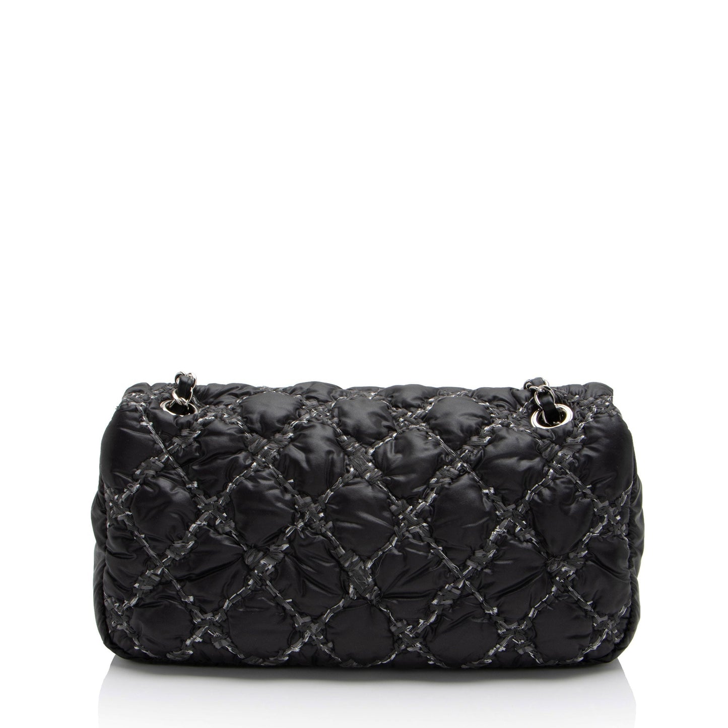 Chanel Nylon Quilted Tweed On Stitch Flap Bag (SHF-4UuNtD)