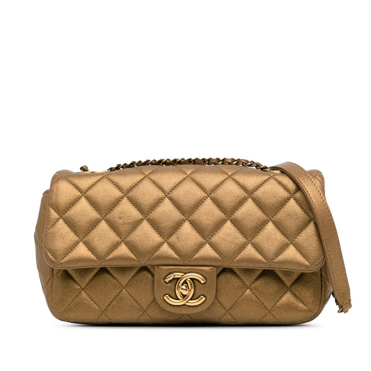 Chanel -Salzburg Metallic Lambskin CC Eyelet Flap (SHG-E5PCT2) Crossbody