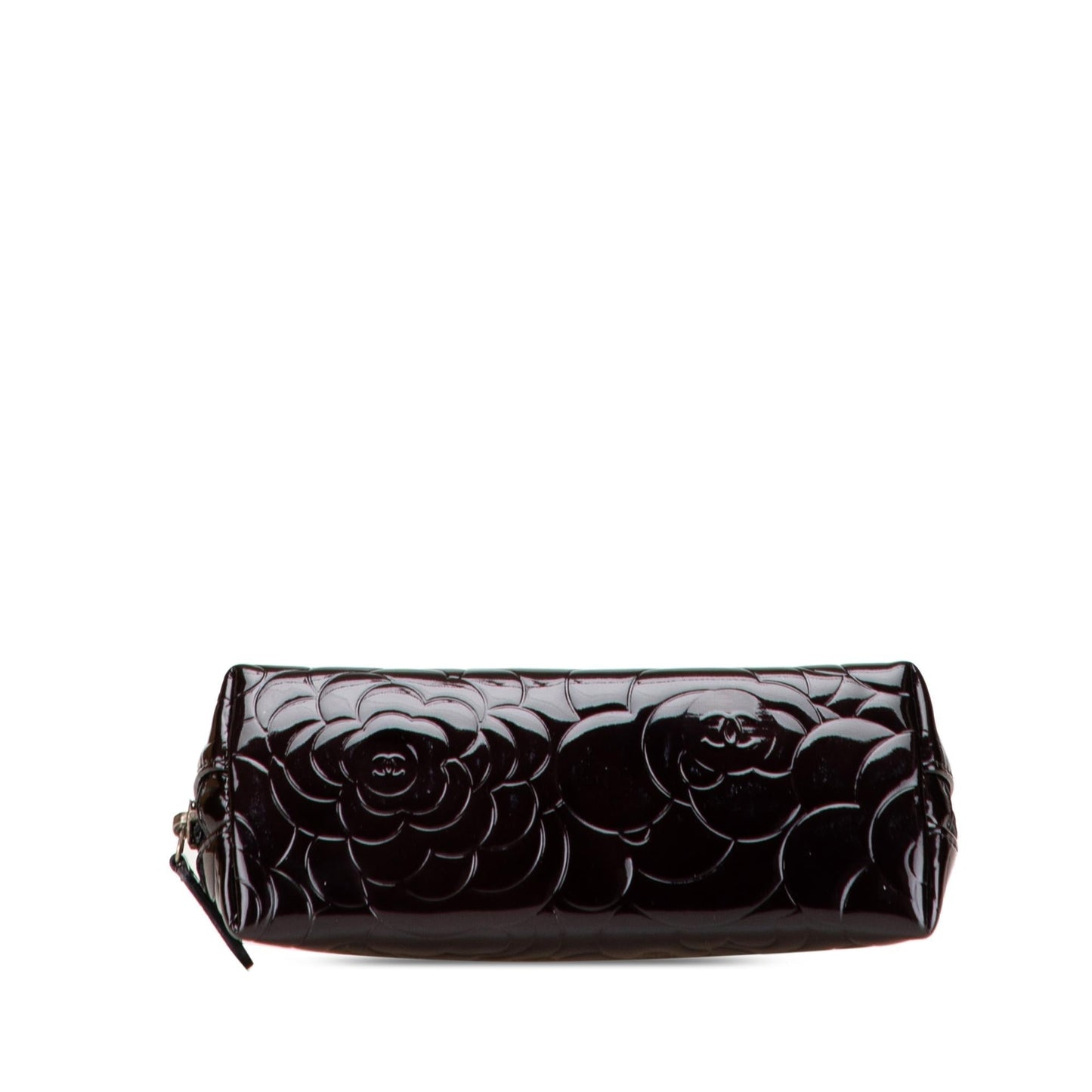 Chanel Patent Camellia Cosmetic Pouch