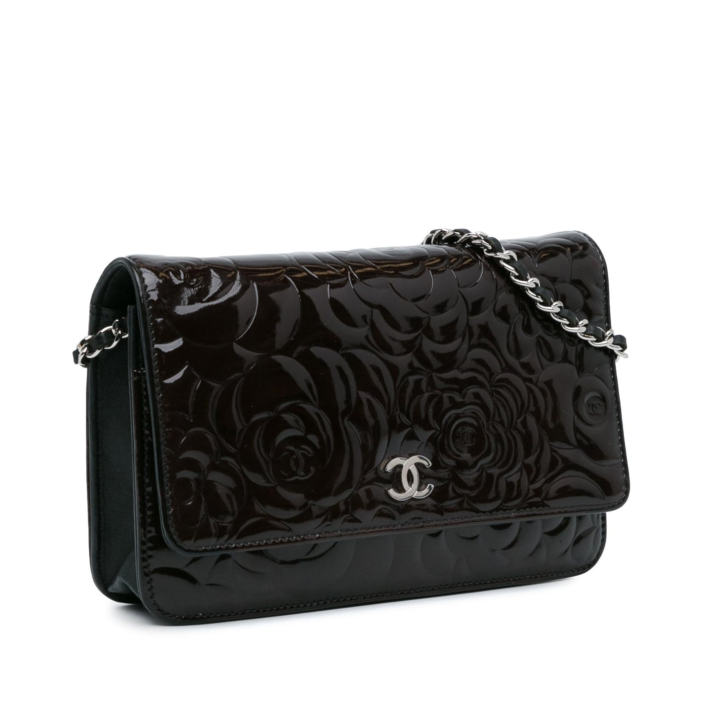 Chanel Patent Camellia Wallet On Chain (SHG-s5zcX3) Crossbody