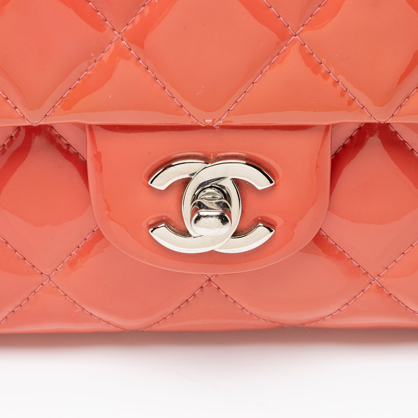 Chanel Patent Leather Chain Flap Clutch