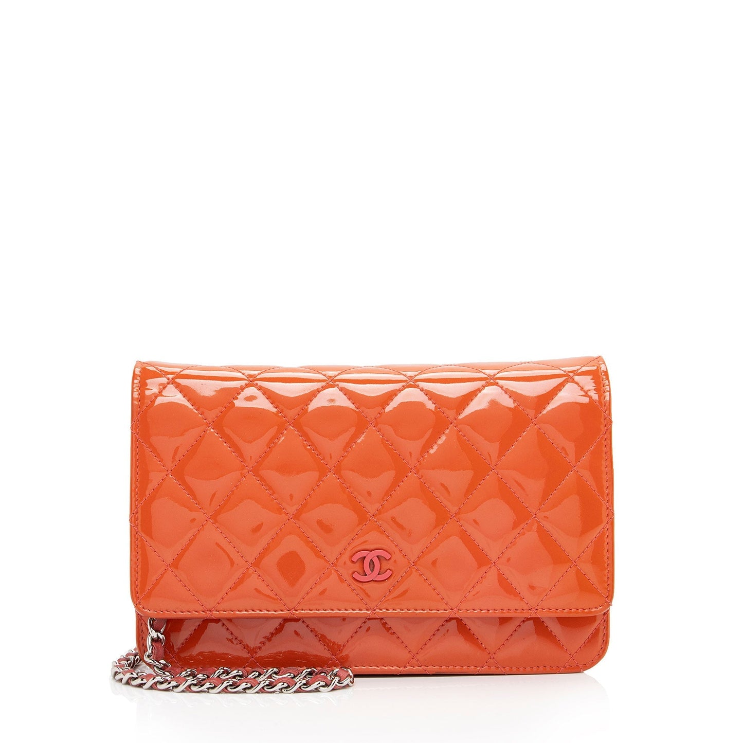 Chanel Patent Leather Classic Wallet on Chain (SHF-JIB4Sf)