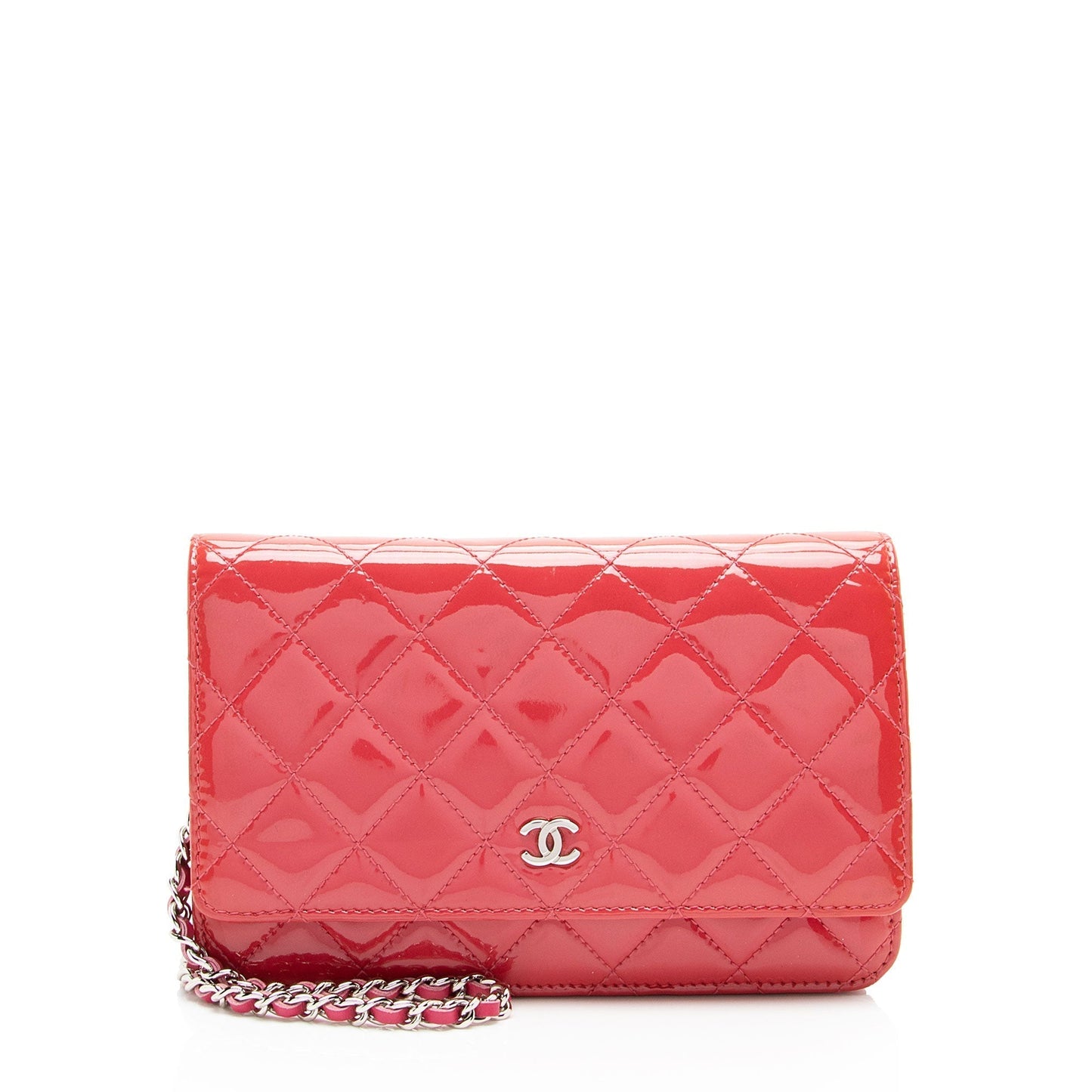 Chanel Patent Leather Classic Wallet on Chain (SHF-13OxMa) Crossbody
