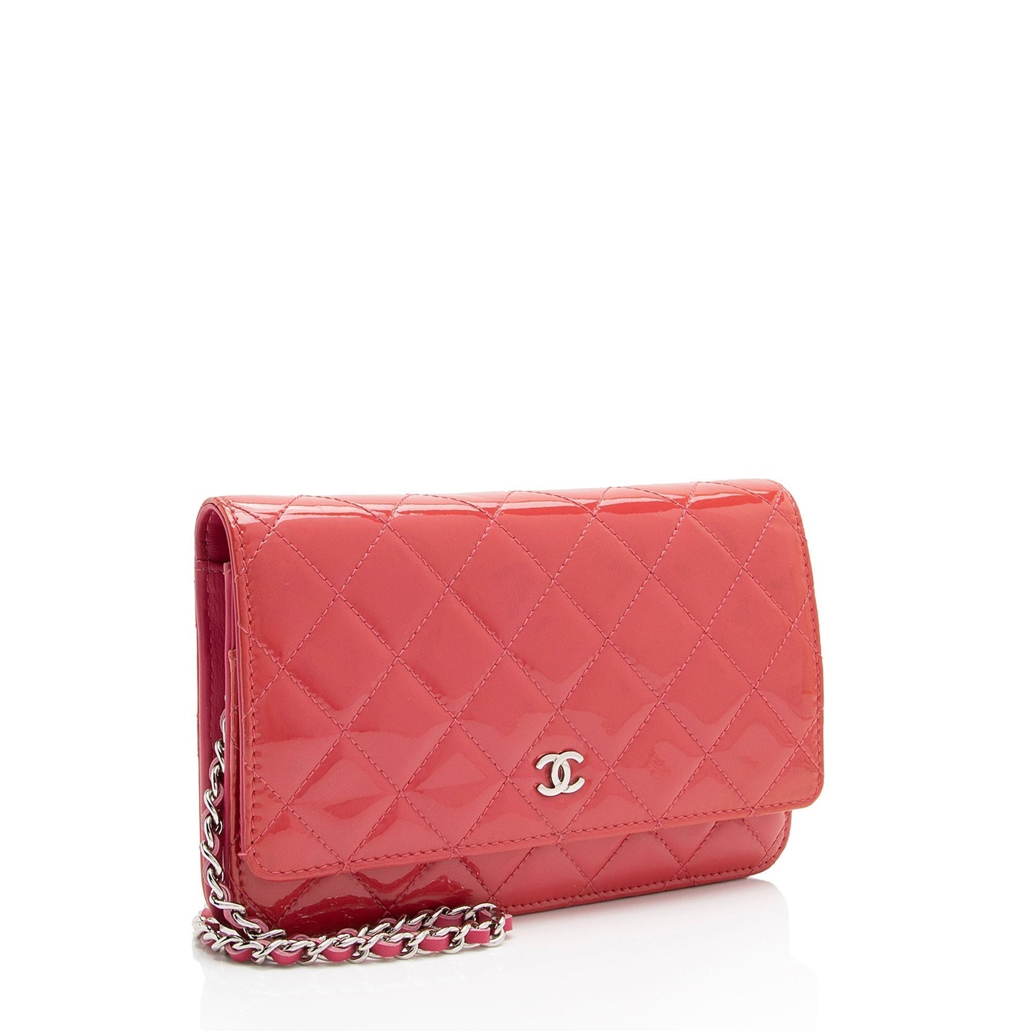 Chanel Patent Leather Classic Wallet on Chain (SHF-13OxMa) Crossbody