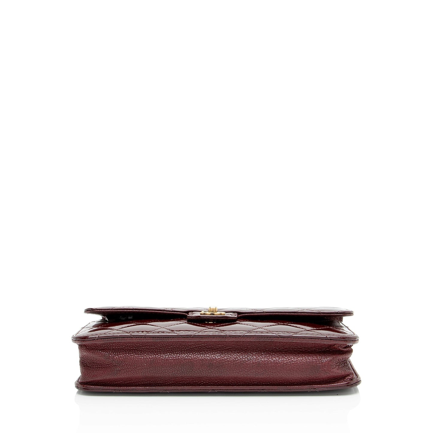 Chanel Patent Leather Eyelet CC Wallet on Chain