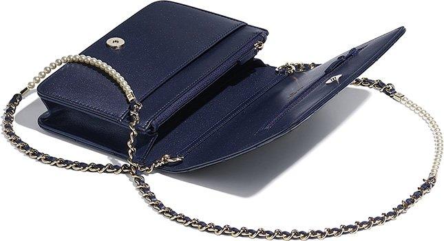 Chanel Wallet On Chain  WOC Quilted Lambskin Dark Blue SiLouis Vuittoner-Toned