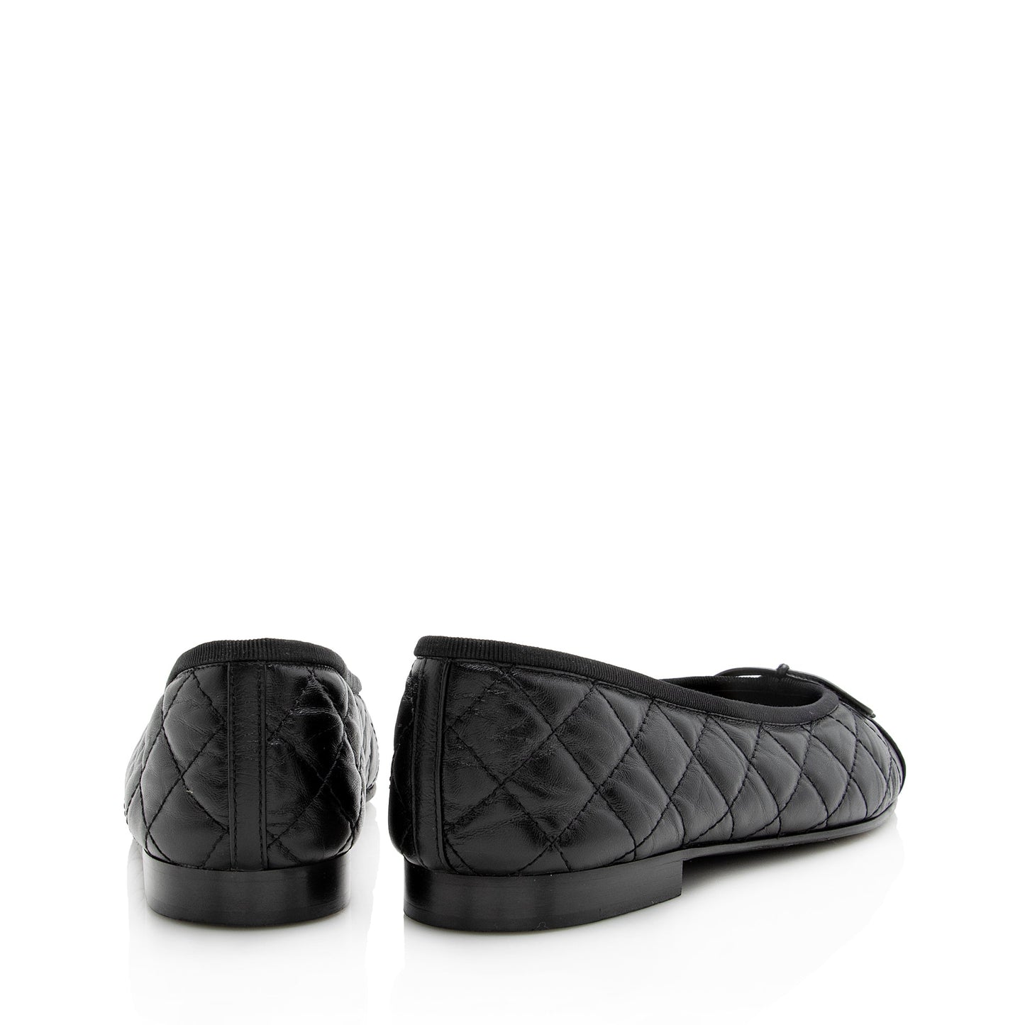 Chanel Quilted Calfskin Cap Toe Ballet Flats - Size 10 / 40 ( ) Handbag
