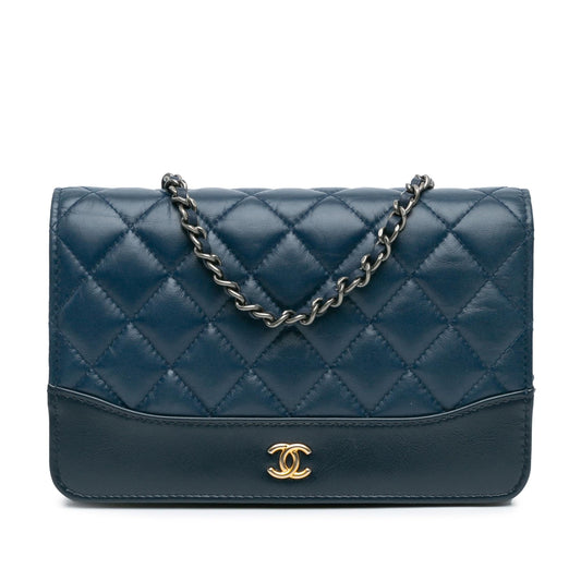 Chanel Quilted Aged Calfskin Gabrielle Wallet On Chain Crossbody