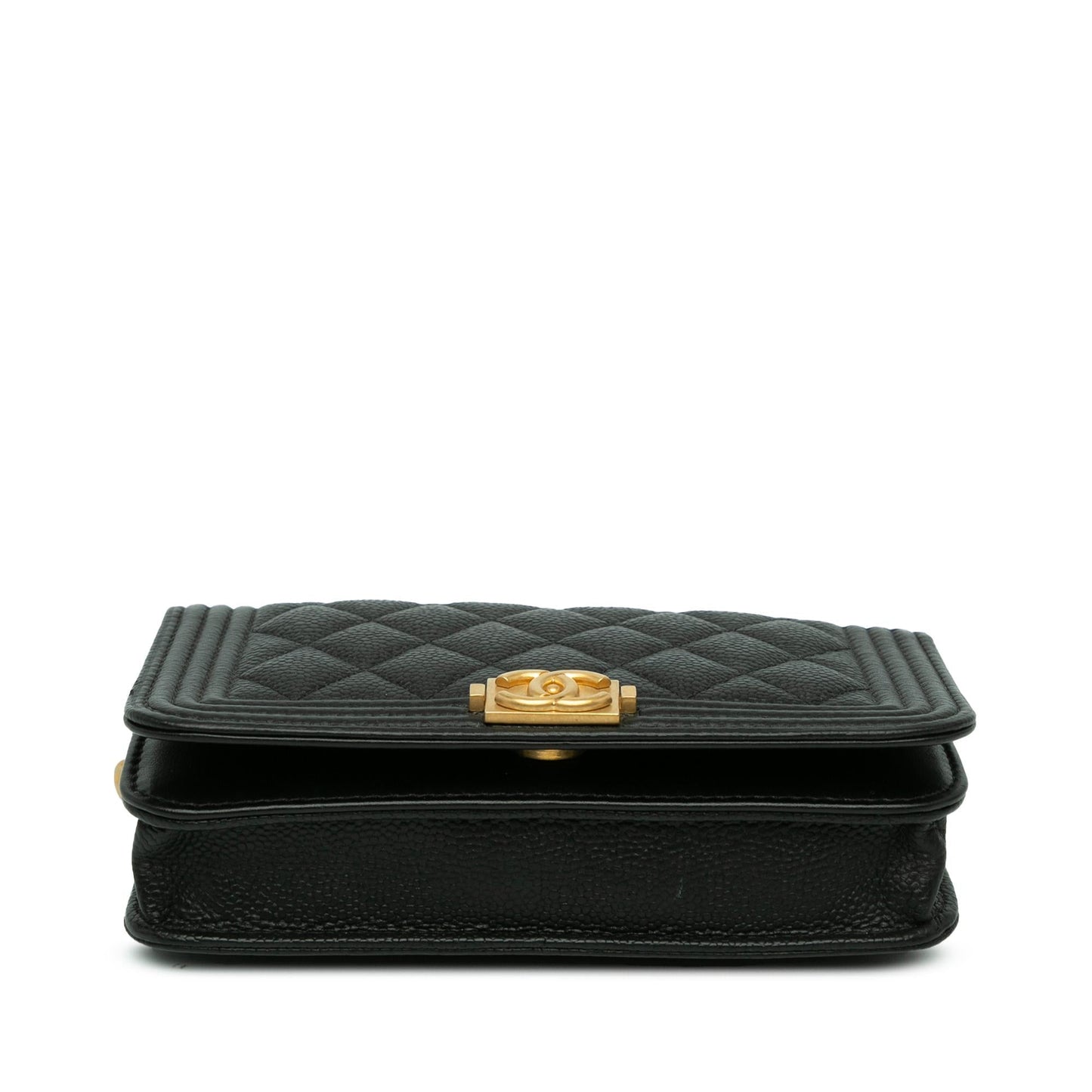 Chanel Quilted Caviar Boy Wallet on Chain (SHG-zDpkSM) Crossbody