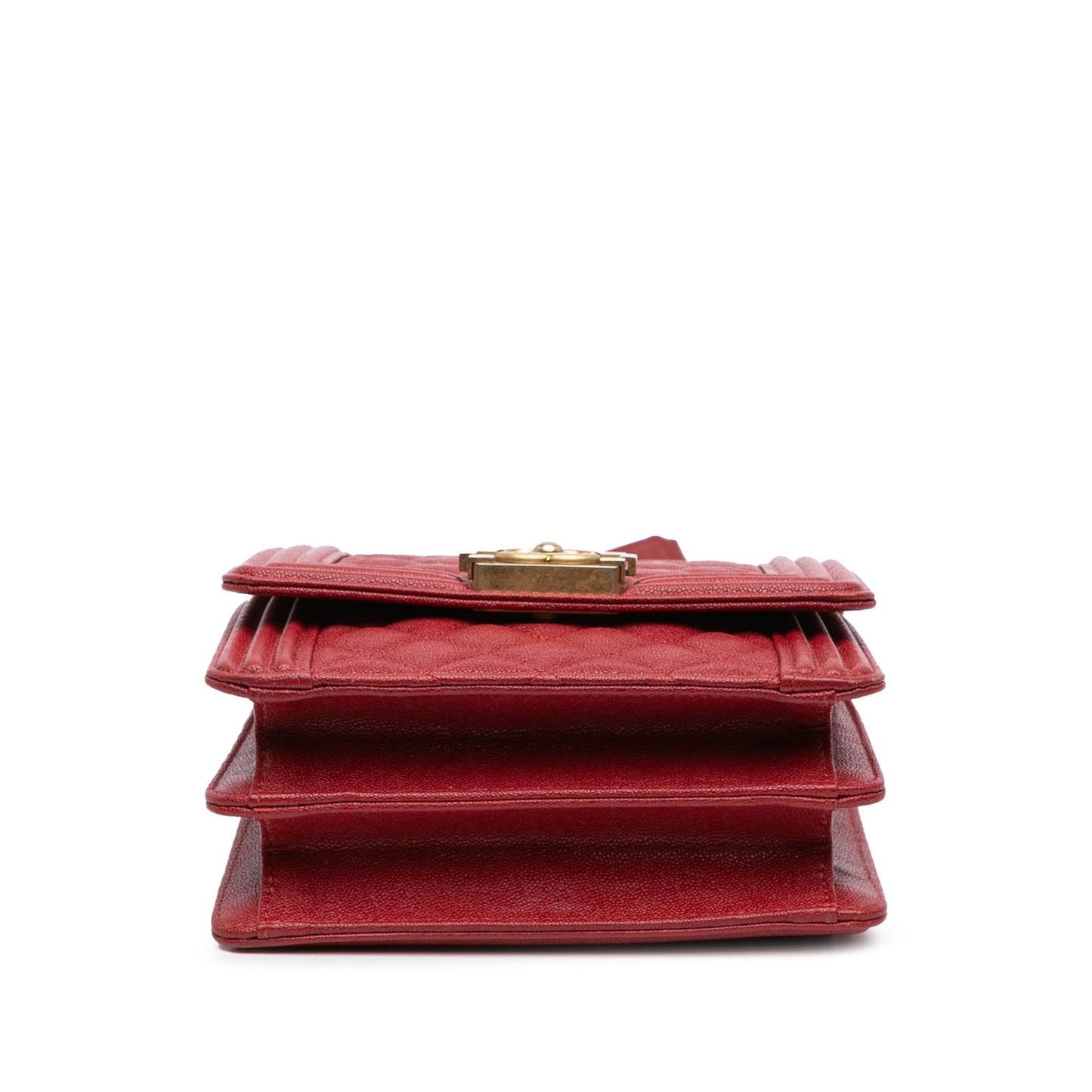 Chanel Quilted Caviar North South Boy Flap Shoulder Bag
