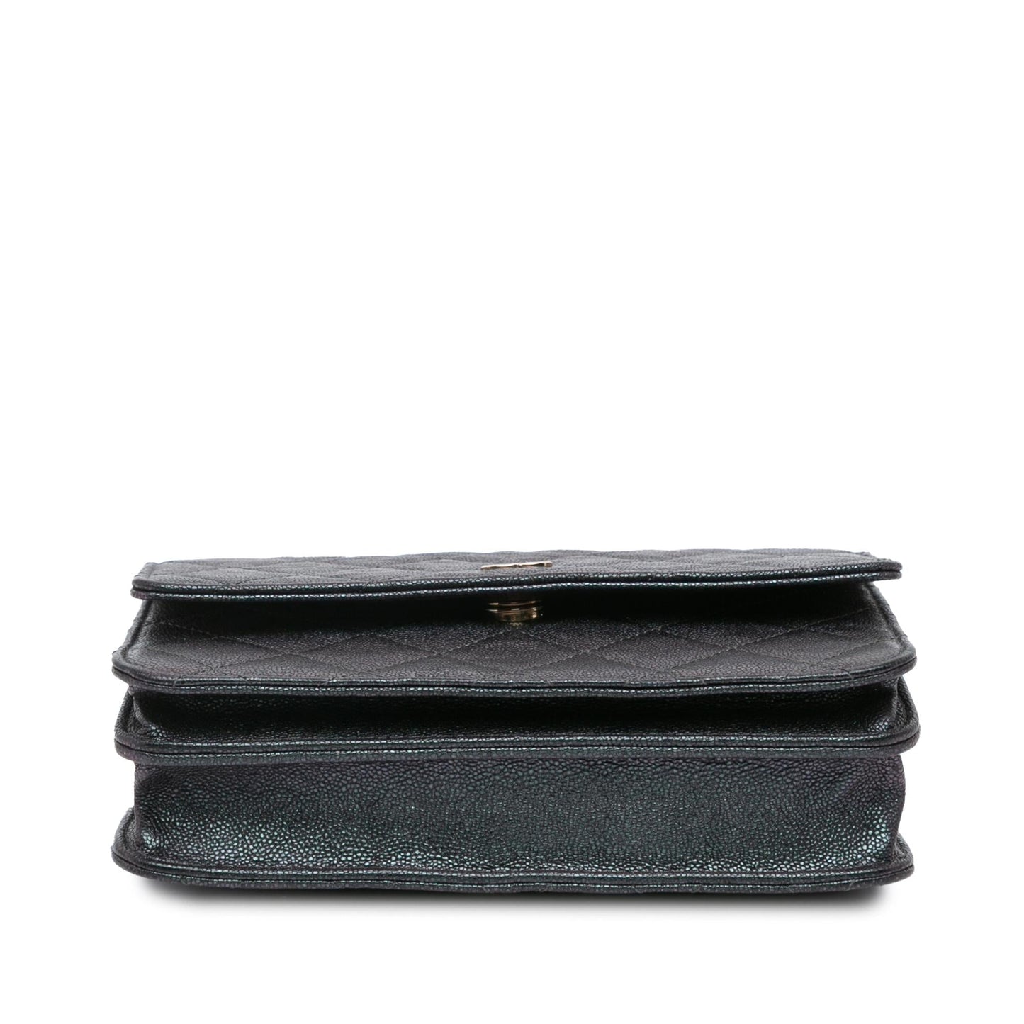 Chanel Quilted Caviar Square Wallet on Chain Crossbody