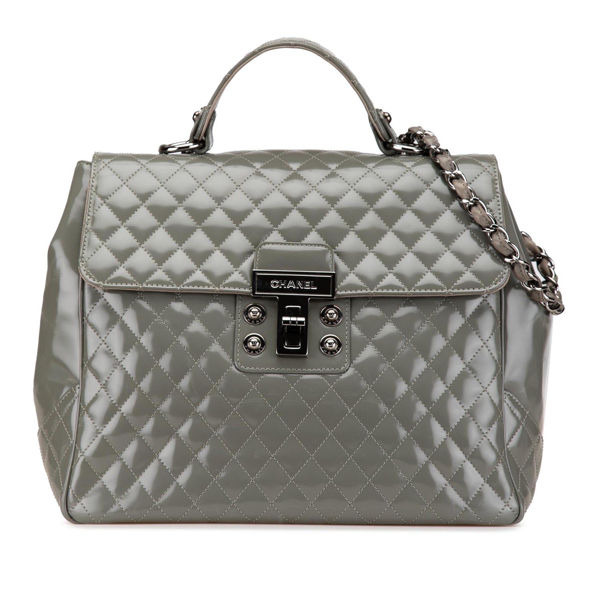 Chanel Quilted Glazed Calfskin Mademoiselle Lock Kelly Flap Shoulder Bag