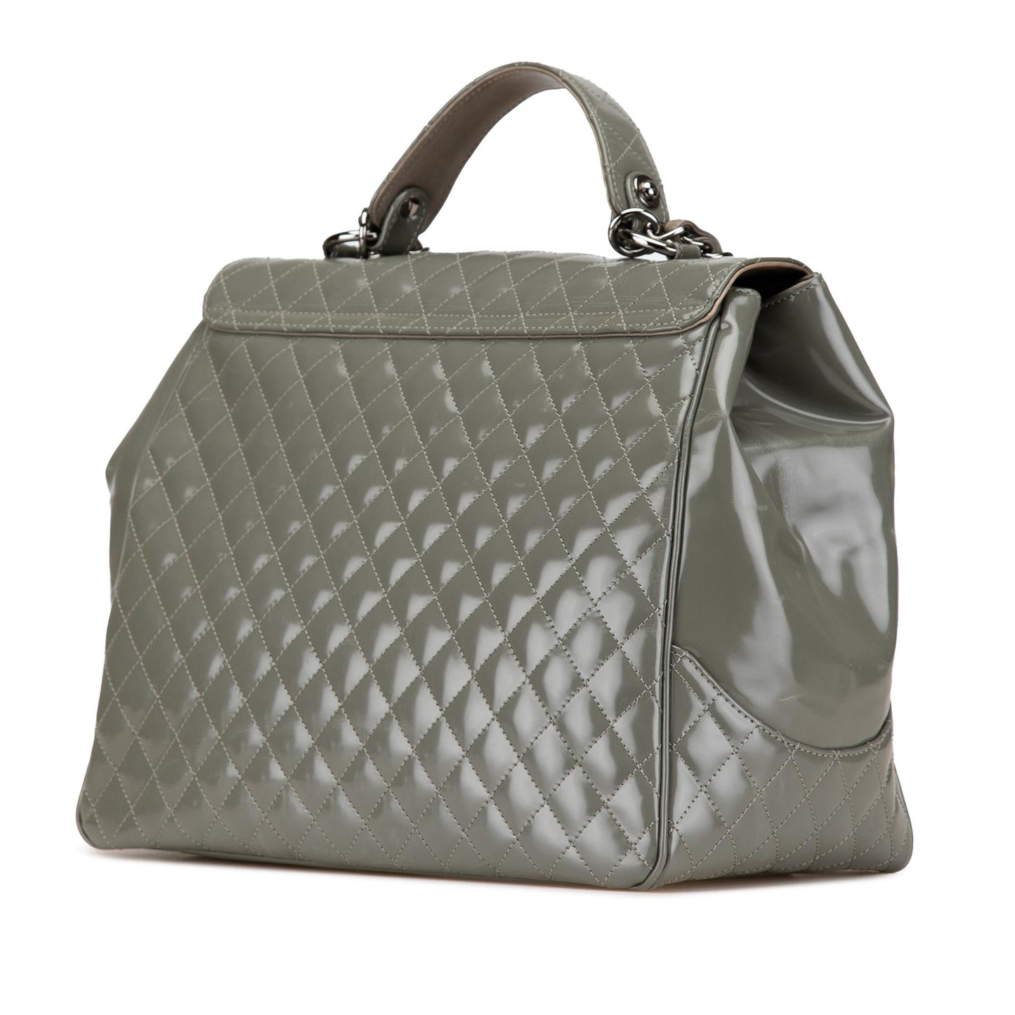 Chanel Quilted Glazed Calfskin Mademoiselle Lock Kelly Flap Shoulder Bag