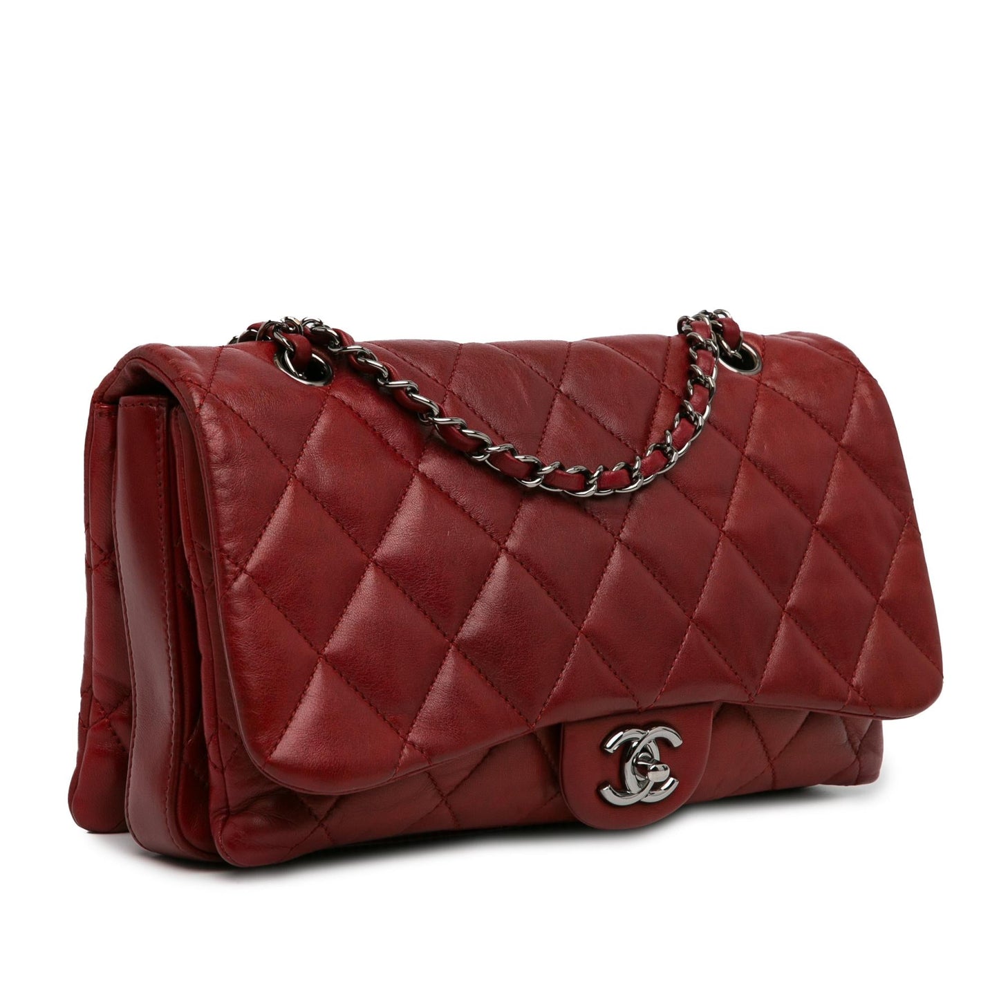 Chanel Quilted Lambskin 3 Accordion Flap (SHG-1Ej2fV) Shoulder Bag