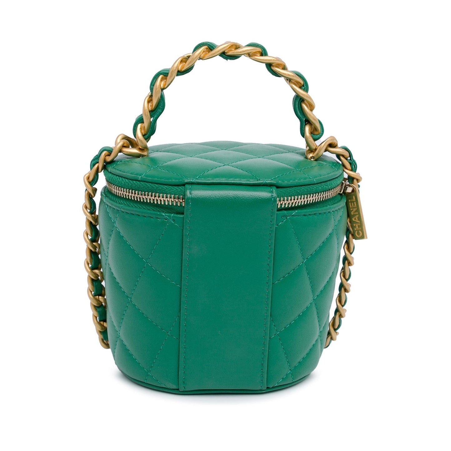 Chanel Quilted Lambskin Afternoon Tea Vanity Case with Chain (SHG-L7I6zs) Handbag