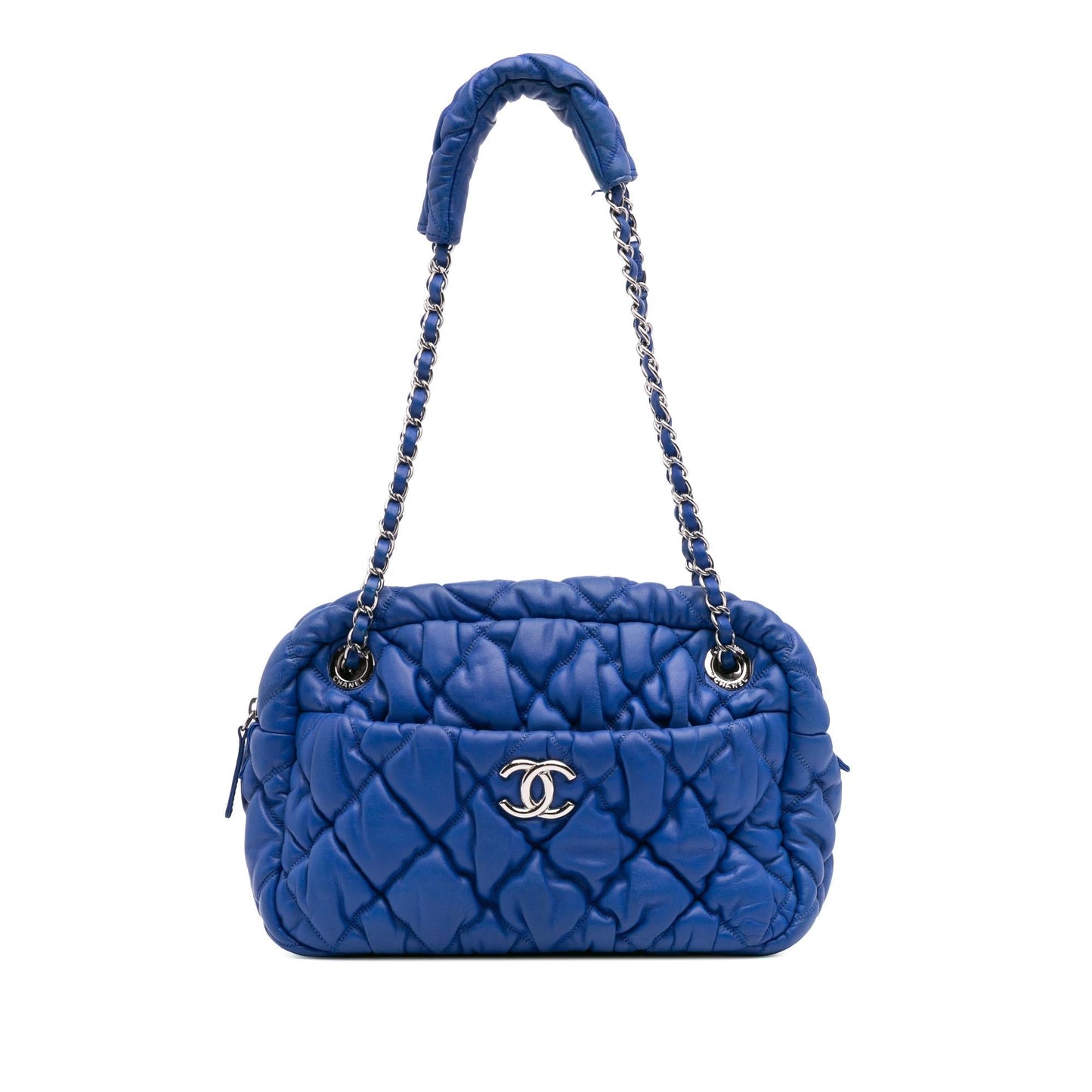 Chanel Quilted Lambskin Bubble Quilt Camera Shoulder Bag