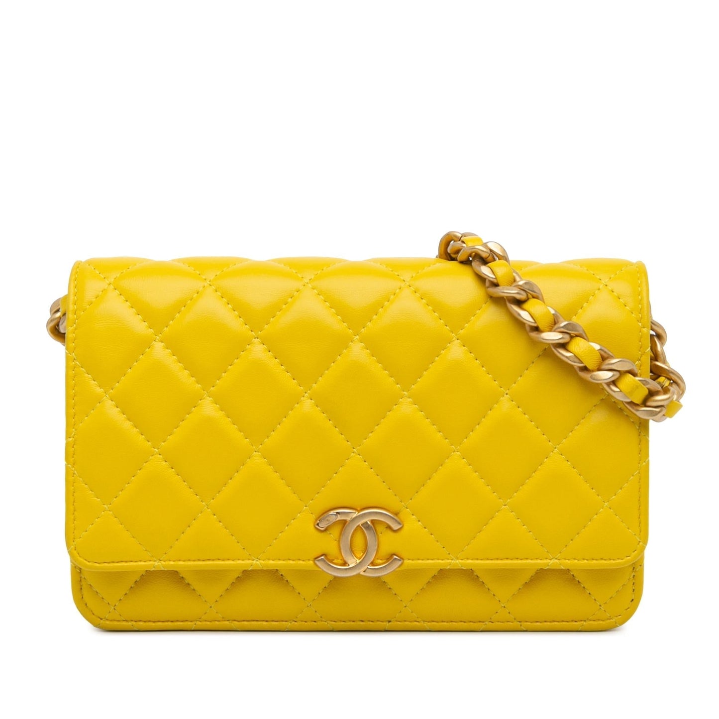 Chanel Quilted Lambskin Candy Chain Wallet on Chain Crossbody