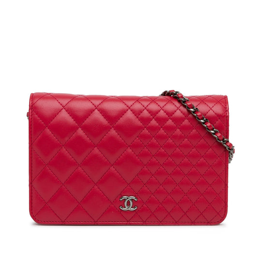 Chanel Quilted Lambskin Wallet On Chain (SHG-3yBC7U) Crossbody