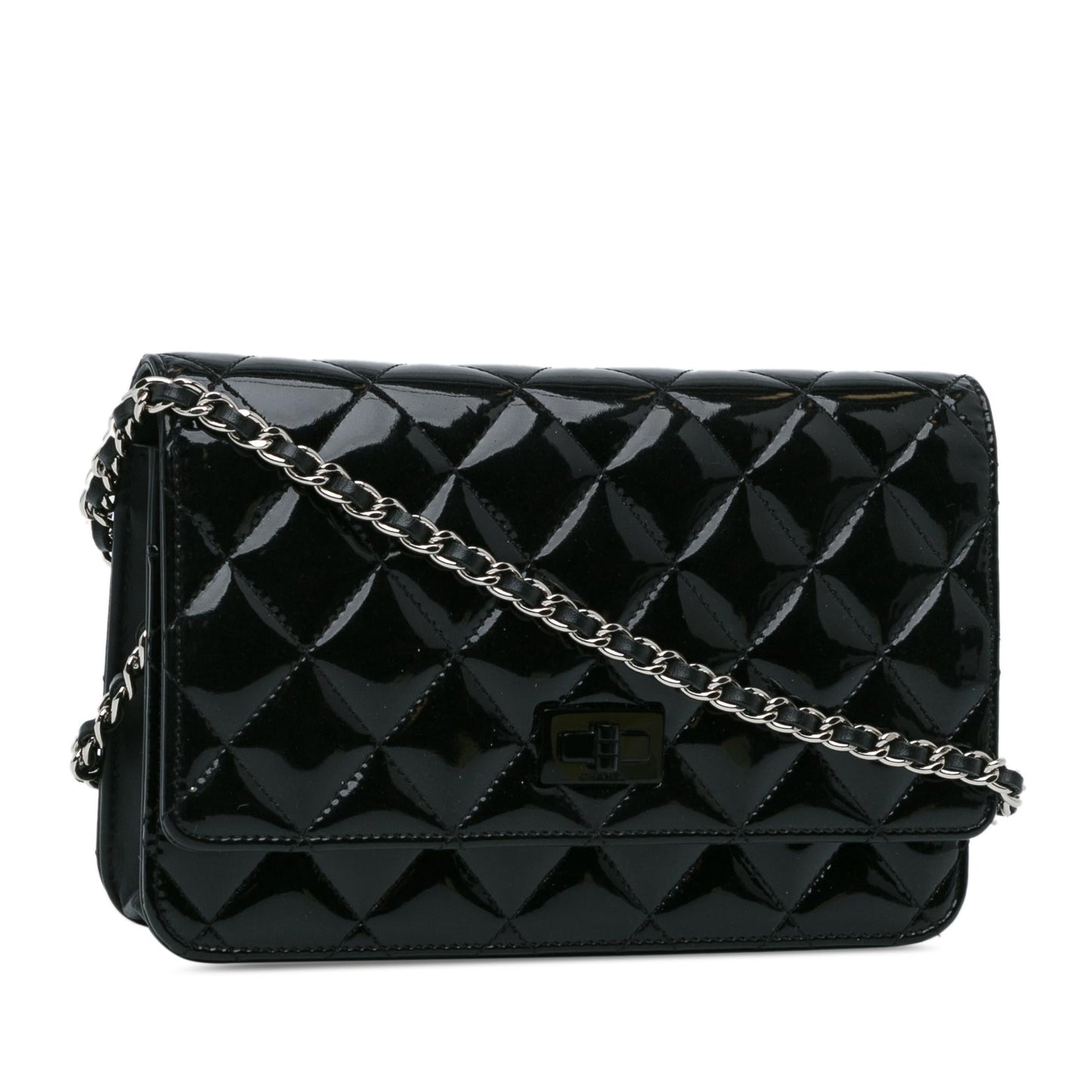 Chanel Quilted Patent Reissue 2.55 Wallet on Chain (SHG-dRKON7)