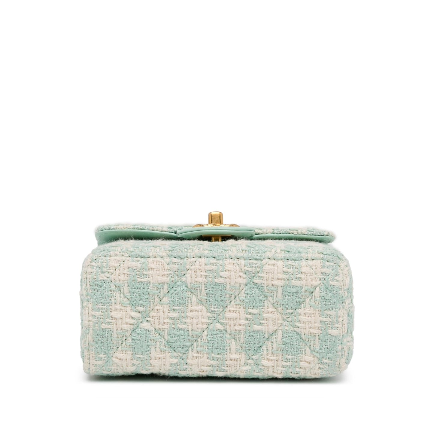 Chanel Quilted Tweed Crush Top Handle Flap (SHG-Ex9ayO) Shoulder Bag