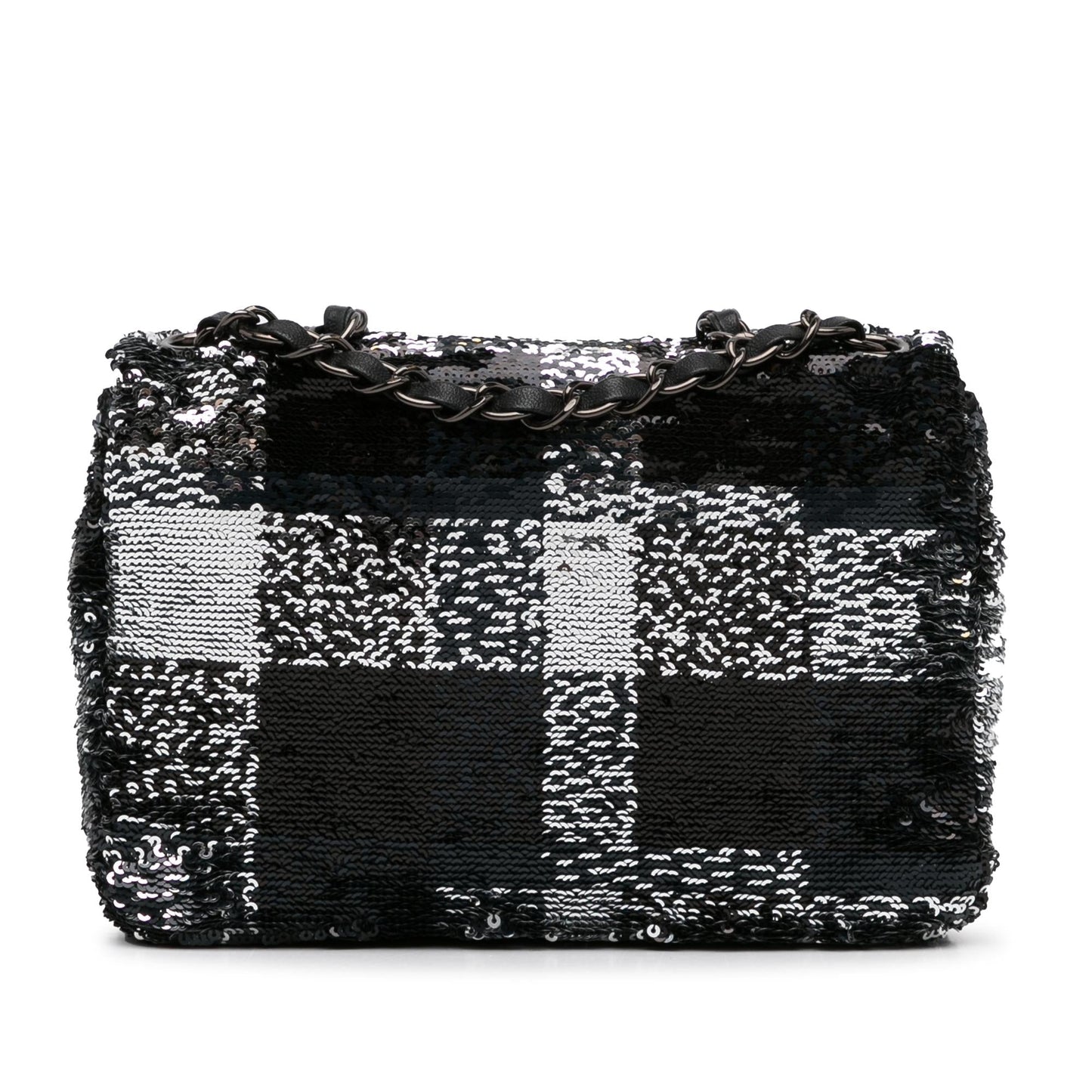 Chanel Sequin Plaid Single Flap (SHG-Ckya33) Shoulder Bag