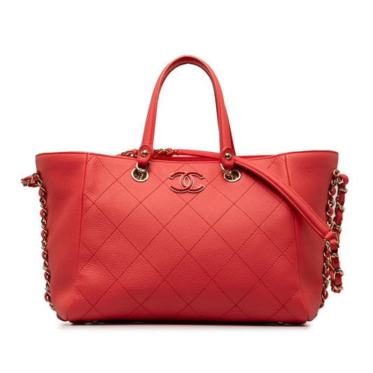 Chanel Small Bullskin Neo Soft Shopping Tote (SHG-D0niJ1)
