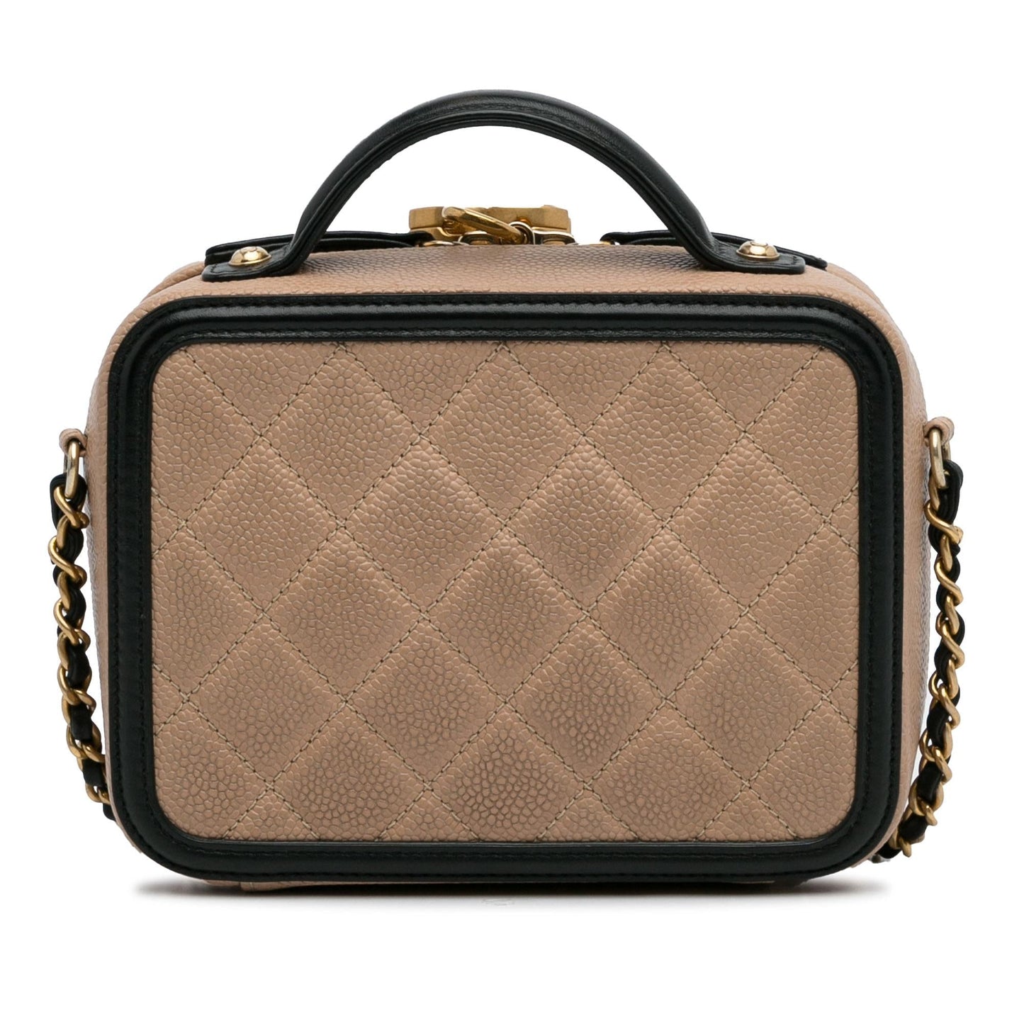 Chanel Small Caviar CC Filigree Vanity Case (SHG-c7hubE) Handbag