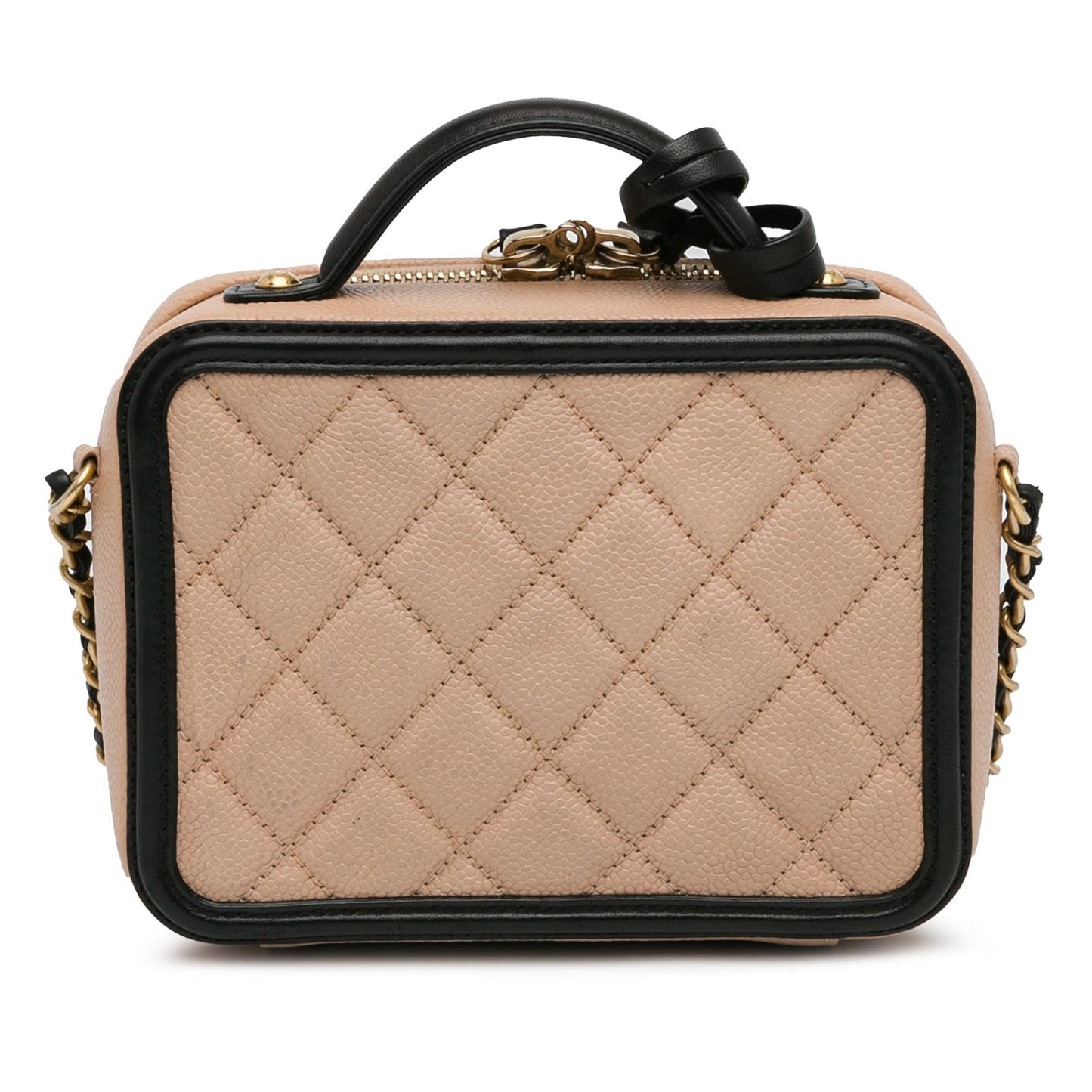 Chanel Small Caviar CC Filigree Vanity Case (SHG-mliWa1) Handbag