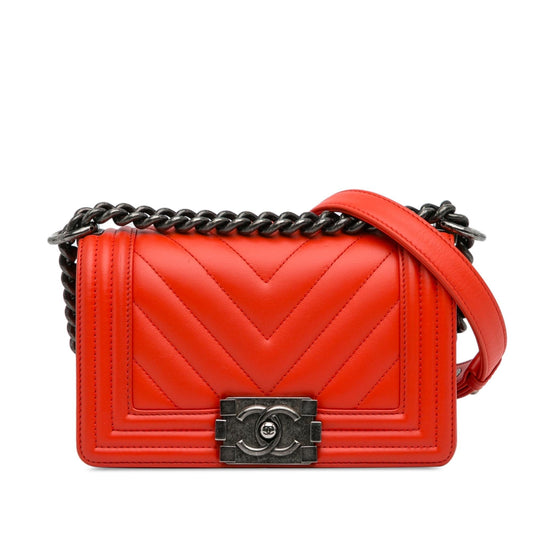 Chanel Small Chevron Boy Flap Bag (SHG-i5iuzh)