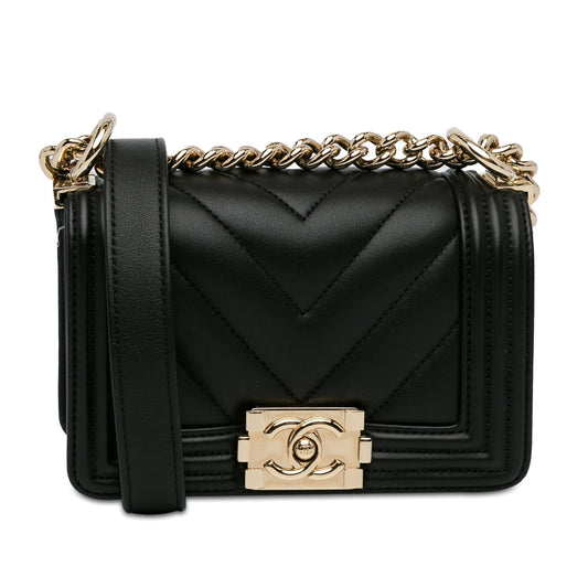 Chanel Small Chevron Boy Flap (SHG-PGXrMi) Crossbody