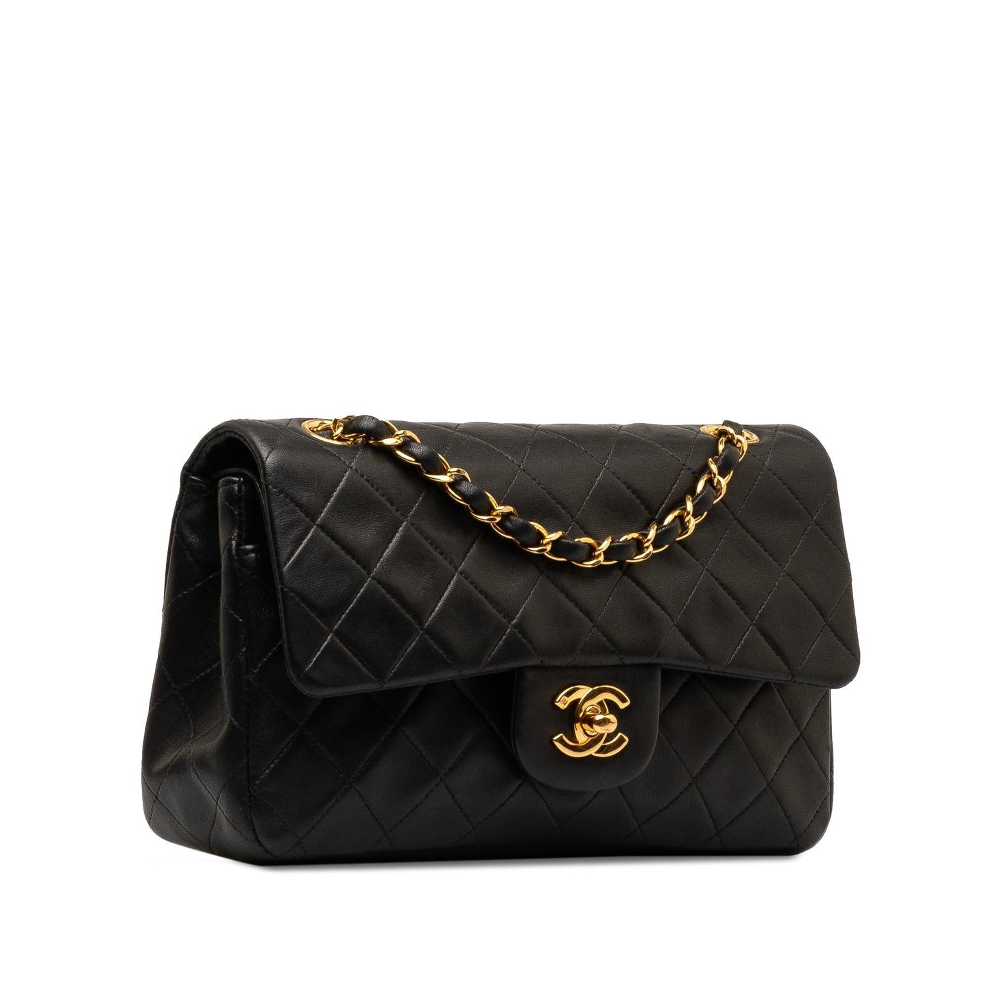 Chanel Small Classic Lambskin Double Flap (SHG-asIK7n) Shoulder Bag