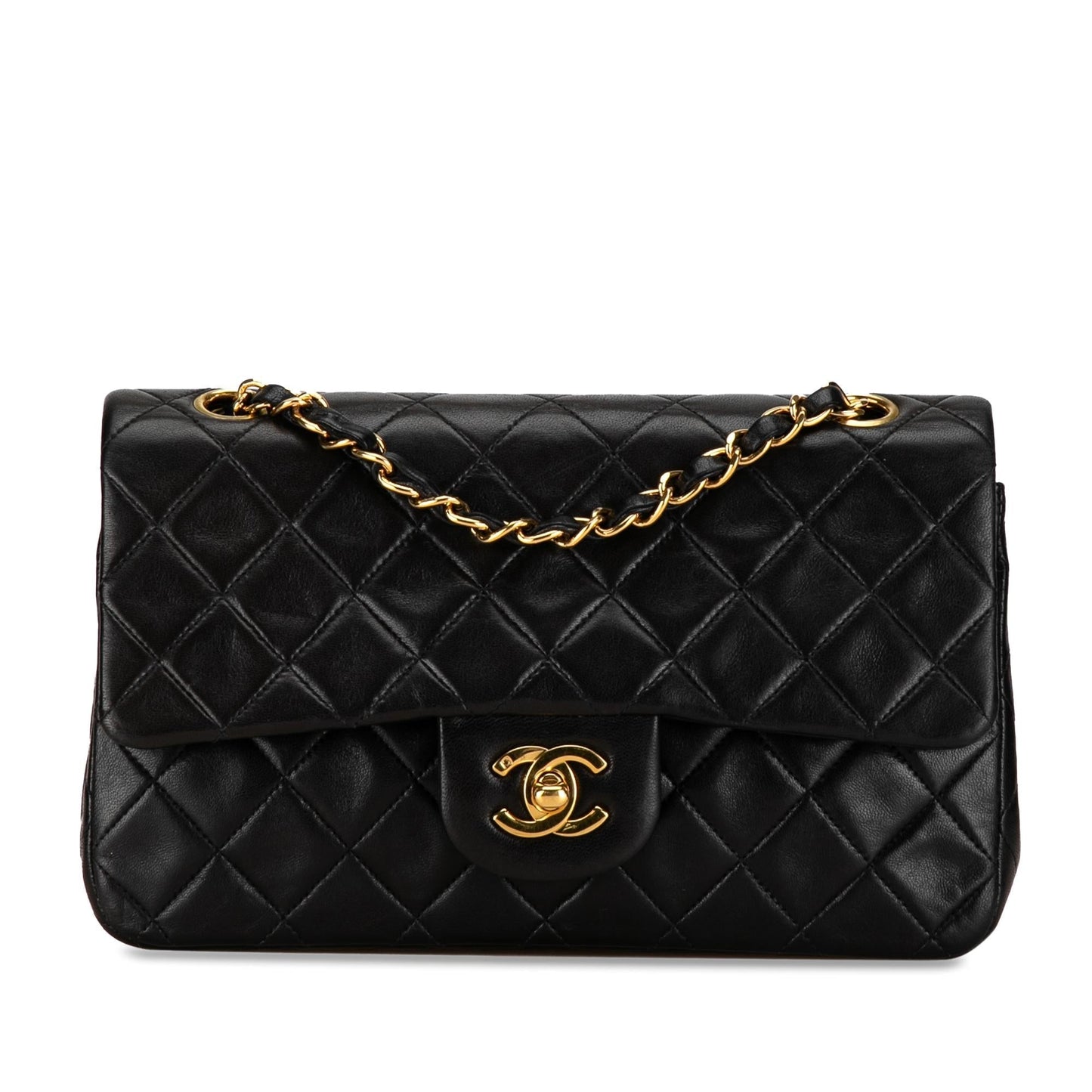 Chanel Small Classic Lambskin Double Flap (SHG-HJFEAA)