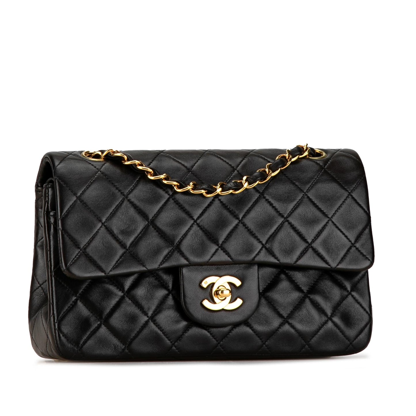 Chanel Small Classic Lambskin Double Flap (SHG-PD17B9) Shoulder Bag