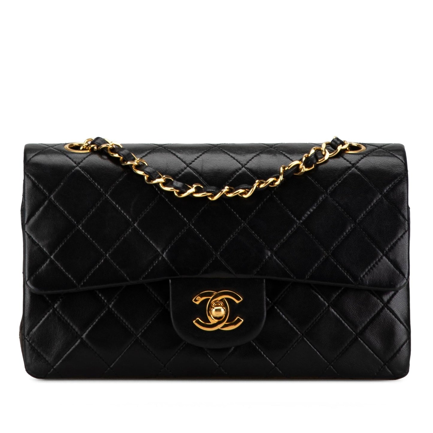 Chanel Small Classic Lambskin Double Flap (SHG-uhzzcD)
