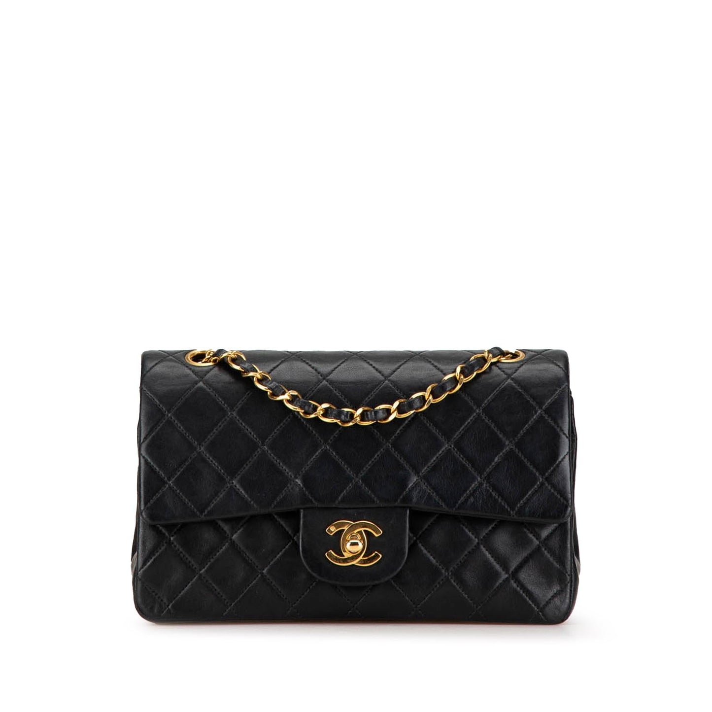 Chanel Small Classic Lambskin Double Flap (SHG-FdUf9U)